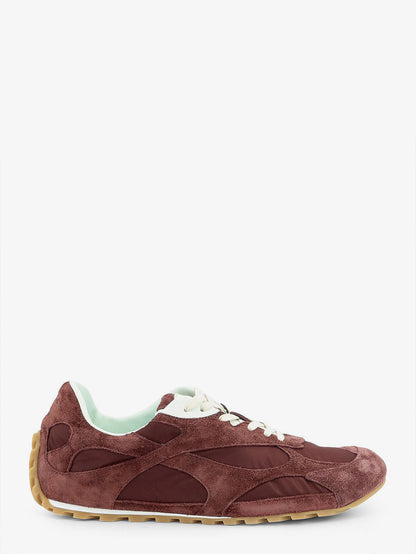 Bottega Veneta Orbit Flash suede and nylon sneakers - Deep Mahogan/Glacier