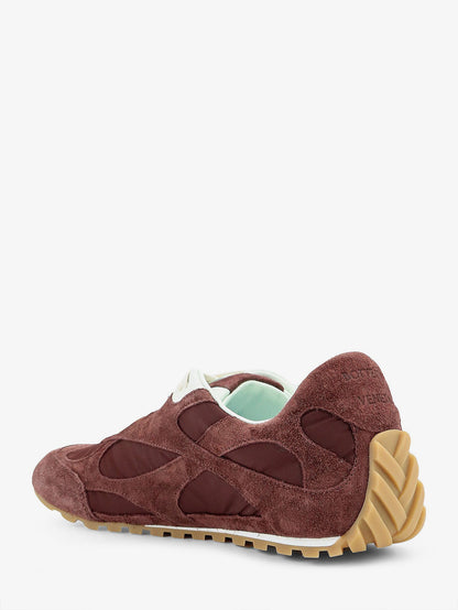 Bottega Veneta Orbit Flash suede and nylon sneakers - Deep Mahogan/Glacier