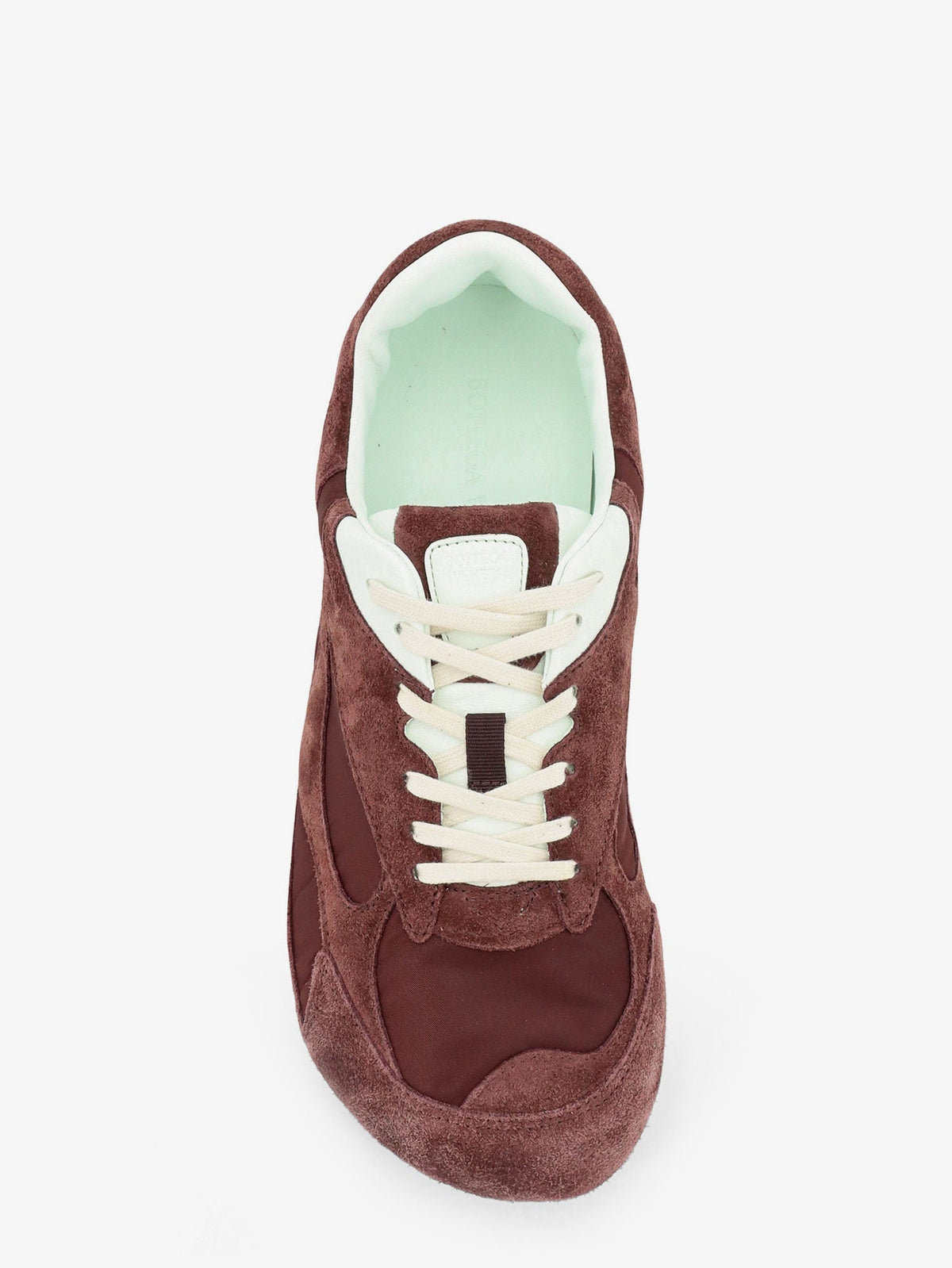 Bottega Veneta Orbit Flash suede and nylon sneakers - Deep Mahogan/Glacier