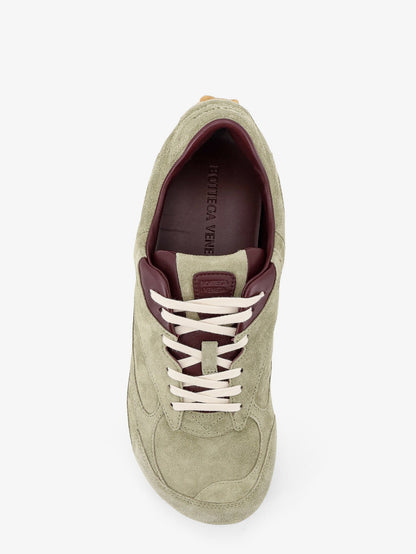 Bottega Veneta Orbit Flash Suede Sneakers - Travert/Deep Mahoga