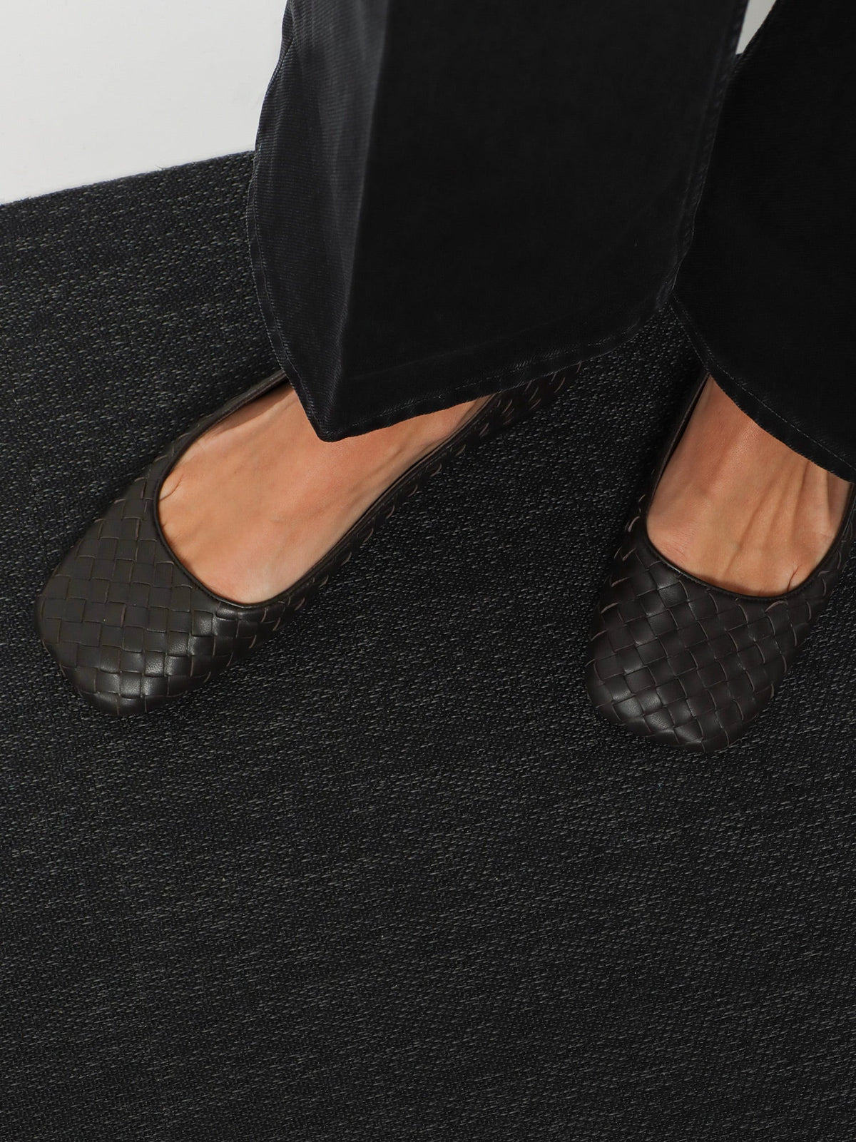 Bottega Veneta Charlotte leather ballerinas with Intrecciato motif - Espresso