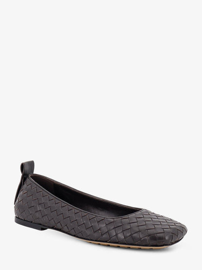 Bottega Veneta Charlotte leather ballerinas with Intrecciato motif - Espresso