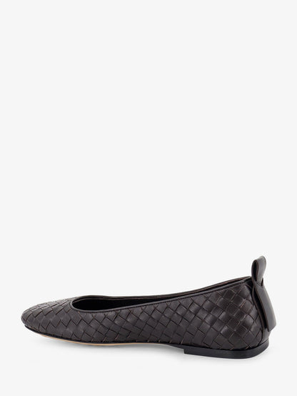 Bottega Veneta Charlotte leather ballerinas with Intrecciato motif - Espresso