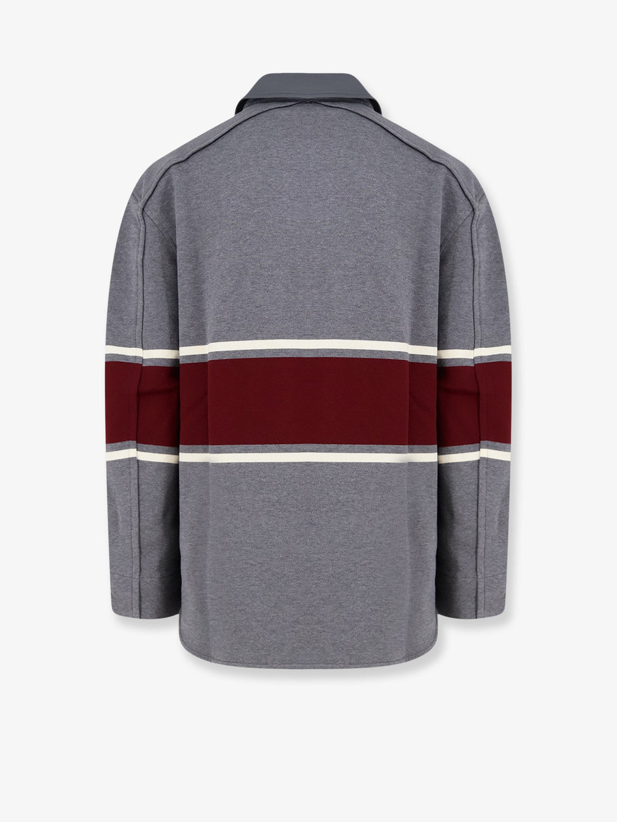 Bottega Veneta Light Cotton Polo Shirt - Grey/Beige/Barolo