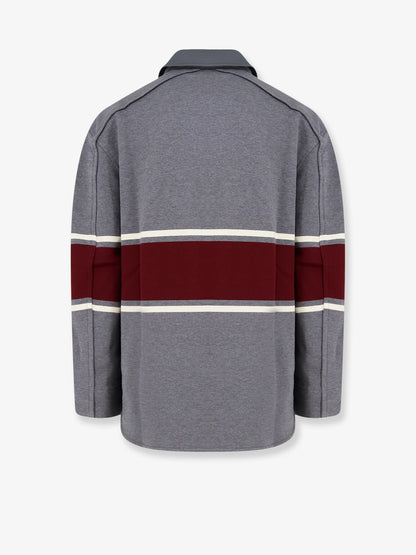 Bottega Veneta Light Cotton Polo Shirt - Grey/Beige/Barolo