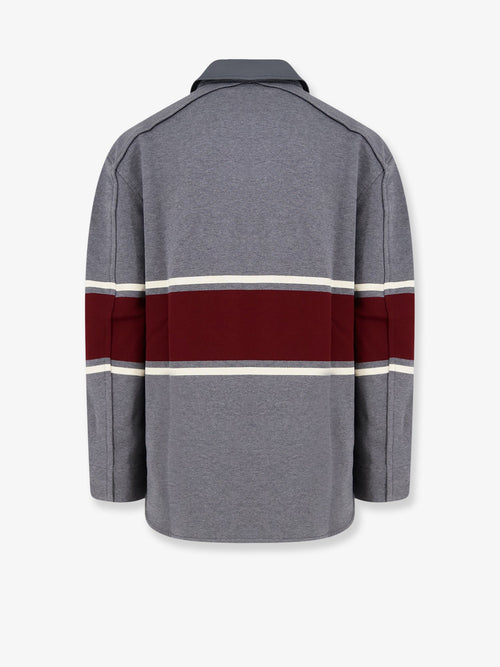 Bottega Veneta Light Cotton Polo Shirt - Grey/Beige/Barolo