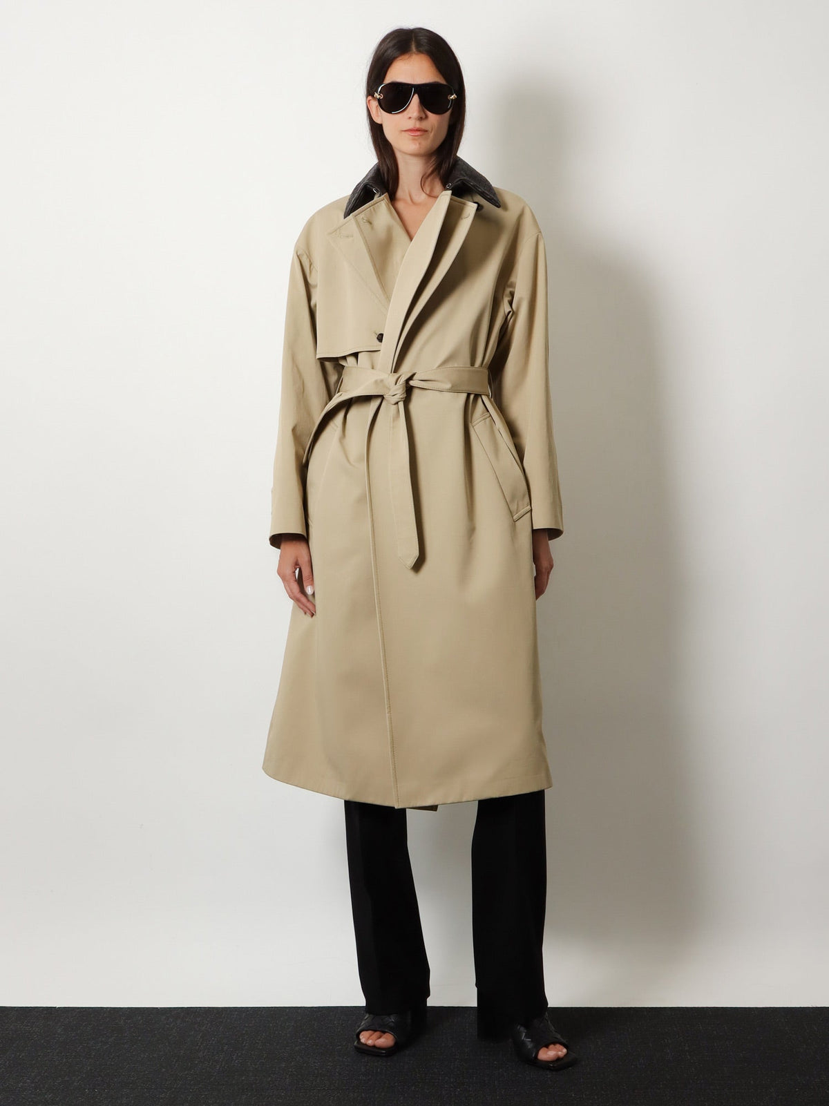 Bottega Veneta Light Cotton Trench - Sahara