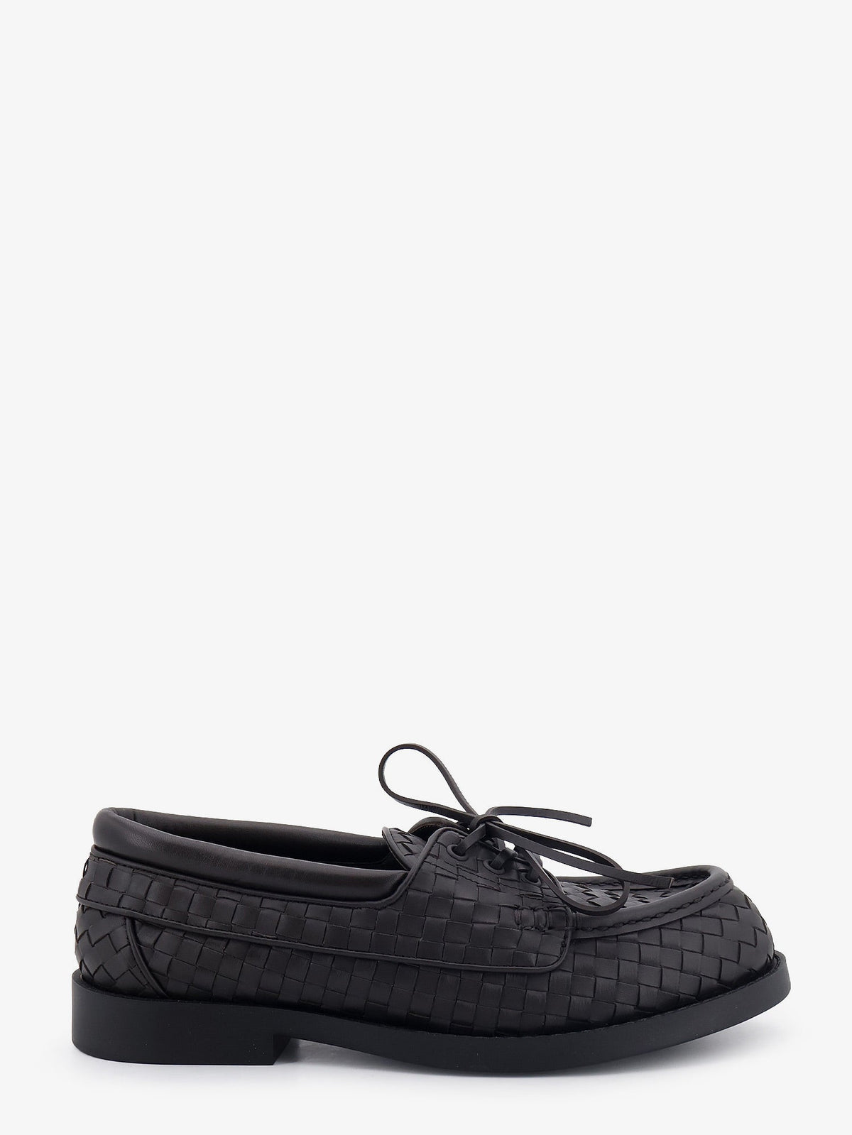 Bottega Veneta Pier Intrecciato leather boat shoes - Espresso