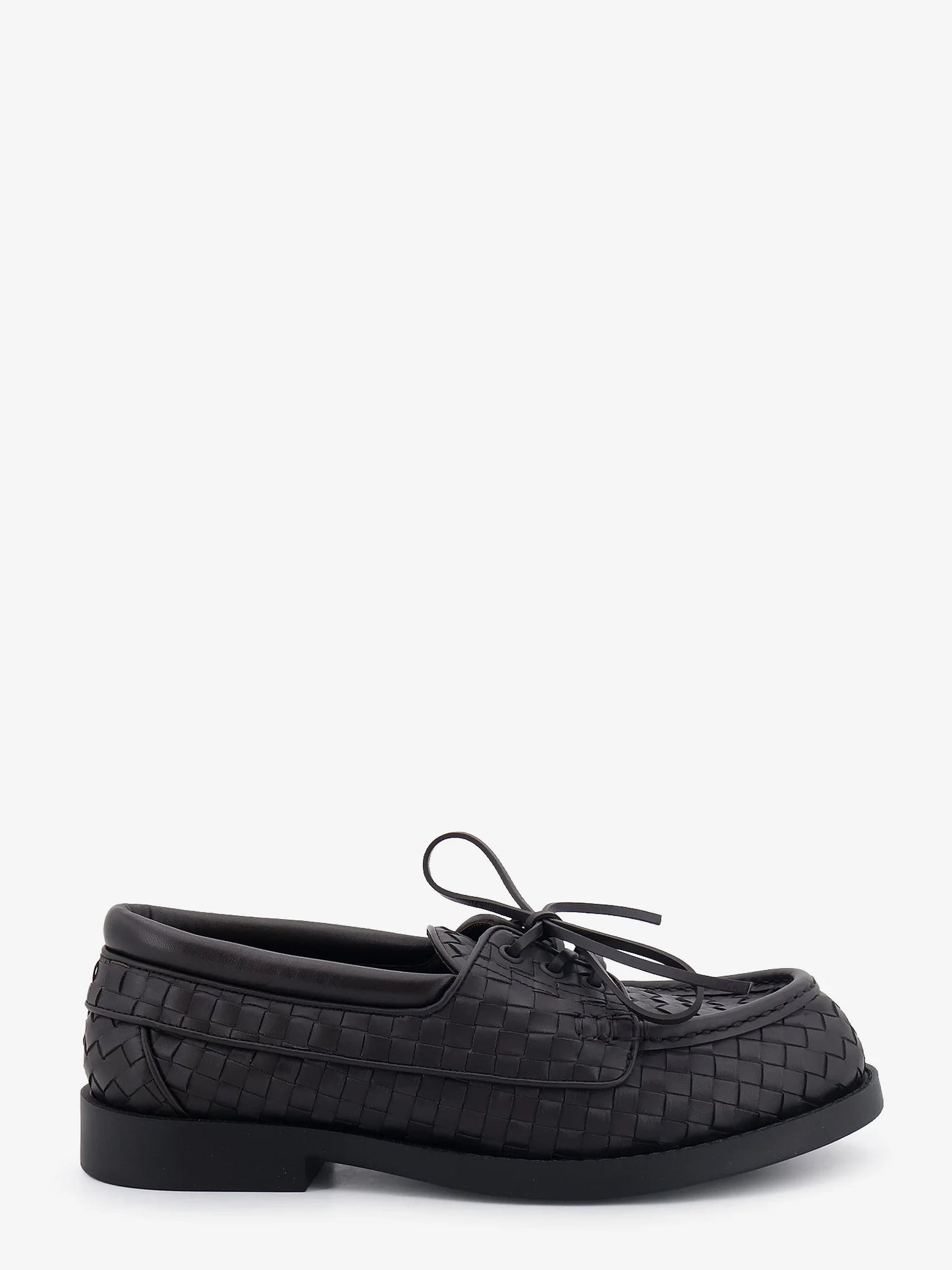 BOTTEGA VENETA - Pier Intrecciato leather boat shoes