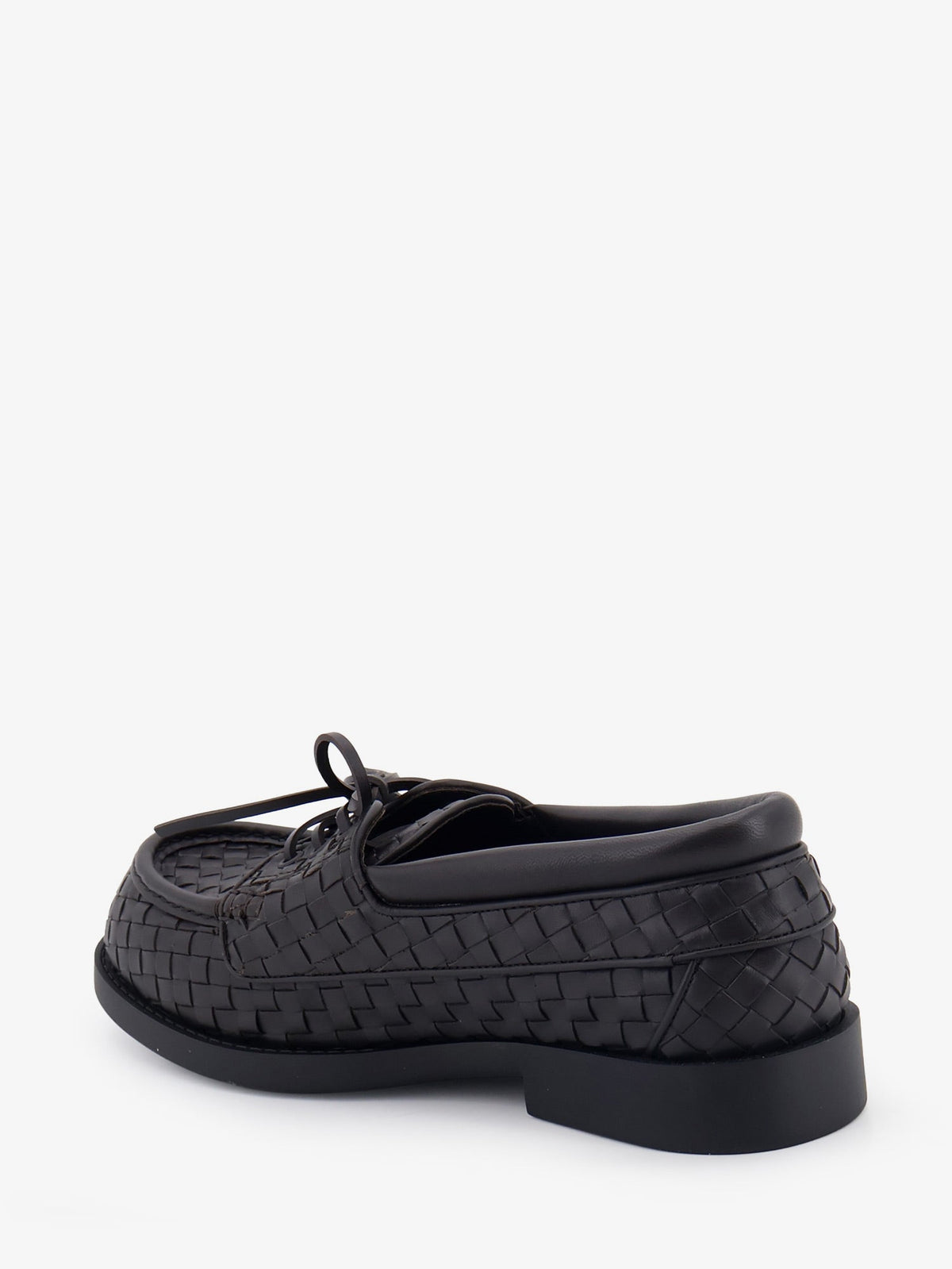 Bottega Veneta Pier Intrecciato leather boat shoes - Espresso