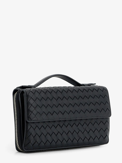 Bottega Veneta Leather Wallet With Intrecciato Pattern