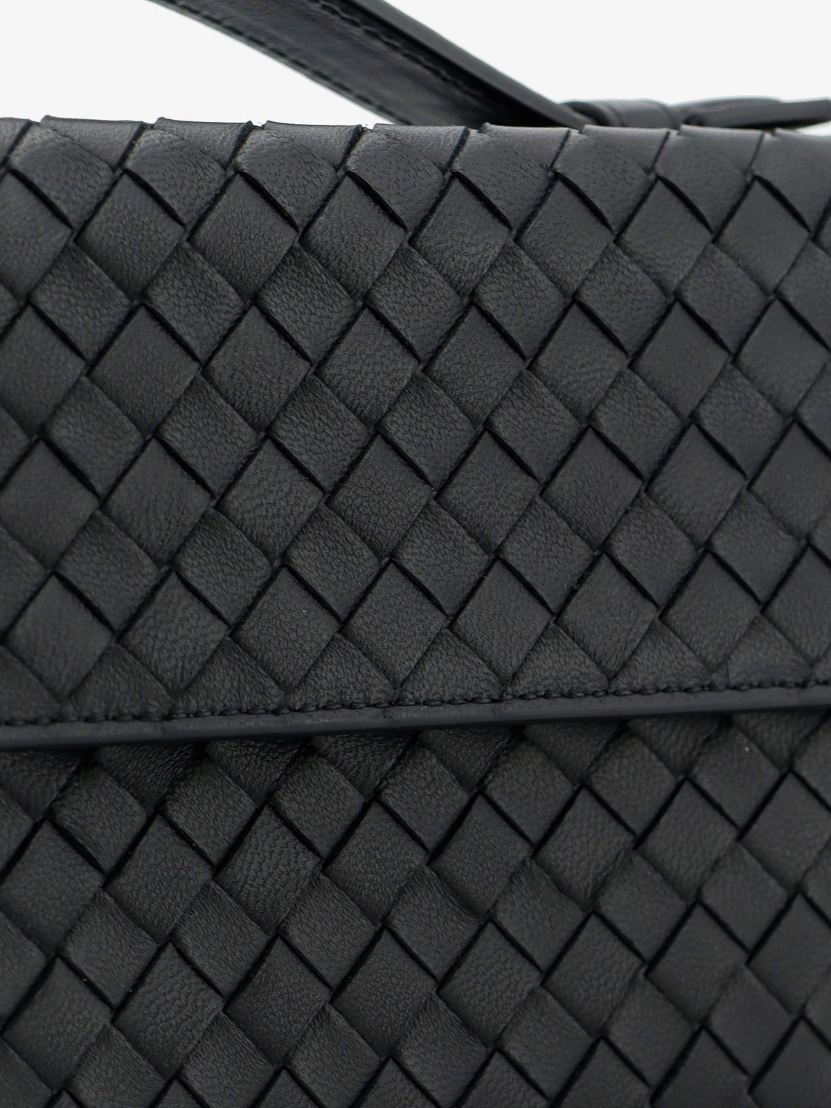 Bottega Veneta Leather wallet with Intrecciato pattern - Black-Silver