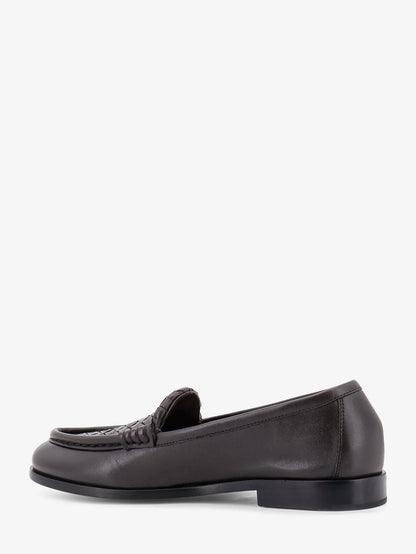 BOTTEGA VENETA - Silenzio leather loafers with Intrecciato motif