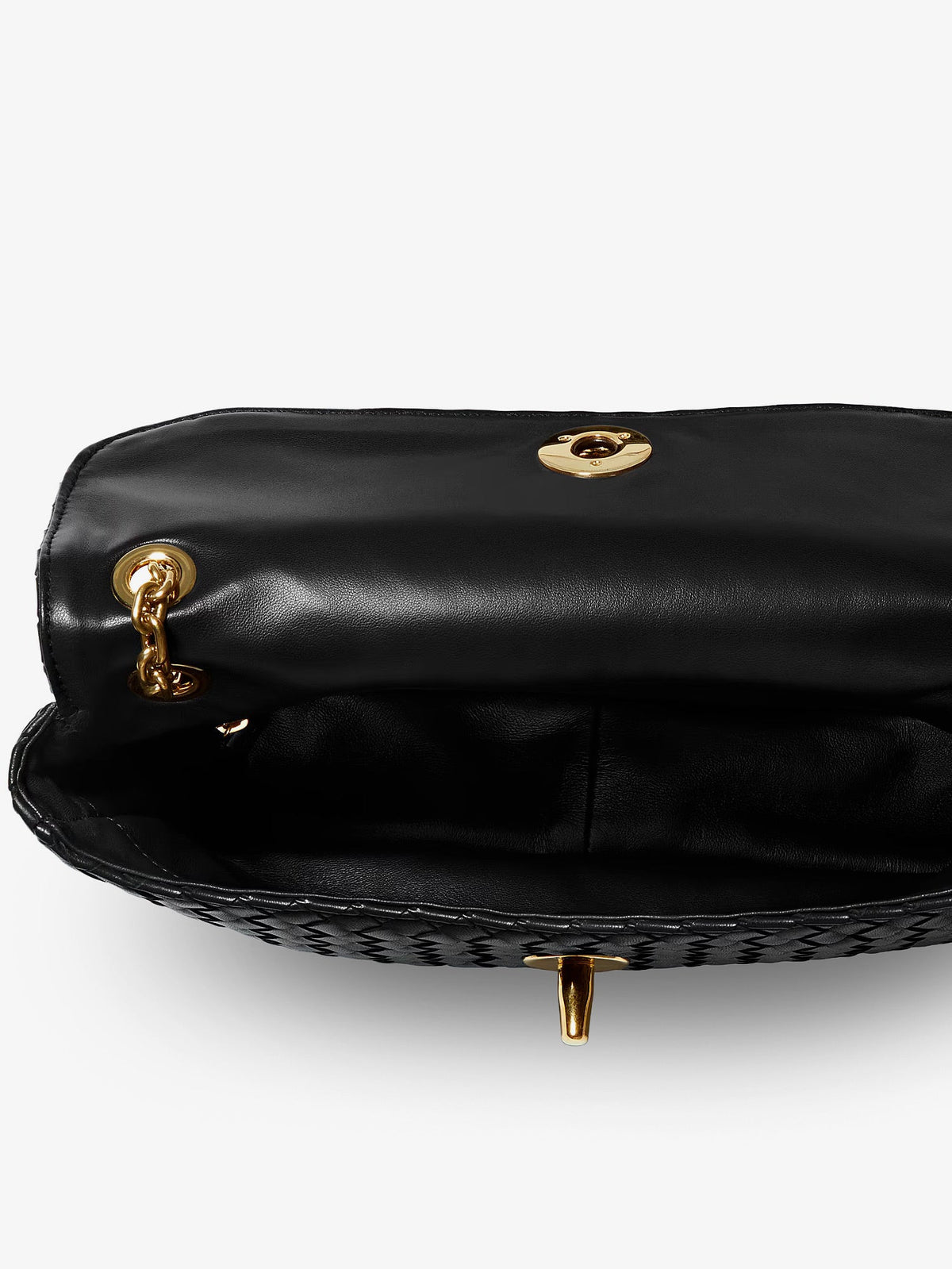 Bottega Veneta Madison leather shoulder bag with knot detail - Black-M Brass