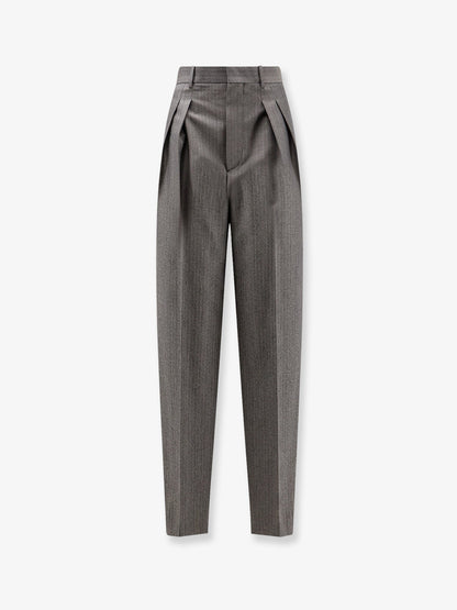 Bottega Veneta Wool and mohair trousers - Desert/Grey Melange