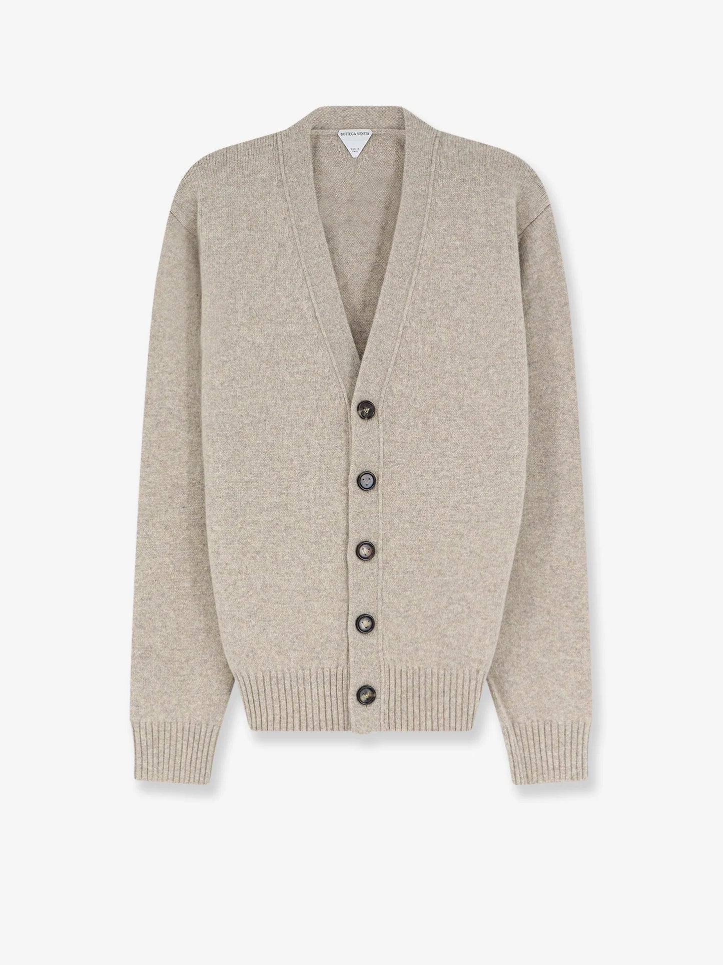 BOTTEGA VENETA - Cashmere blend cardigan with Intreccio patch