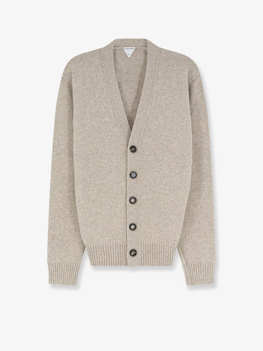 Bottega Veneta Cashmere Blend Cardigan With Intreccio Patch