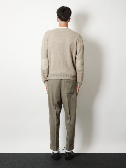 Bottega Veneta Cashmere blend cardigan with Intreccio patch - Fleece Melange