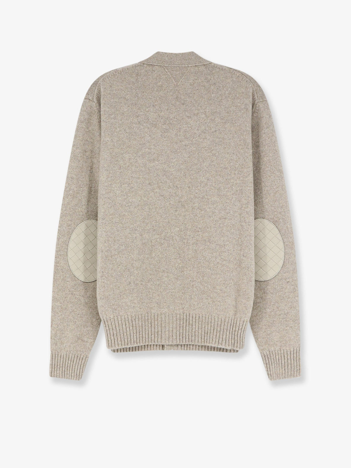 Bottega Veneta Cashmere blend cardigan with Intreccio patch - Fleece Melange