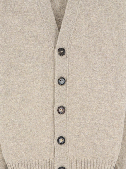 BOTTEGA VENETA - Cashmere blend cardigan with Intreccio patch