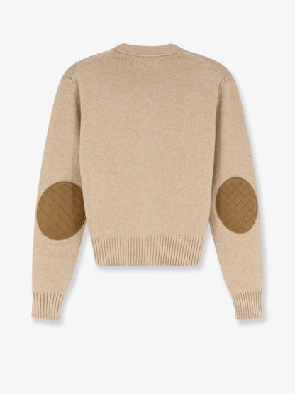 BOTTEGA VENETA - Cashmere blend cardigan with Intrecciato logo patch