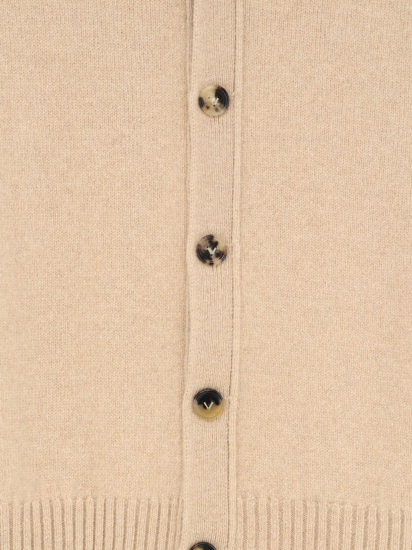 BOTTEGA VENETA - Cashmere blend cardigan with Intrecciato logo patch