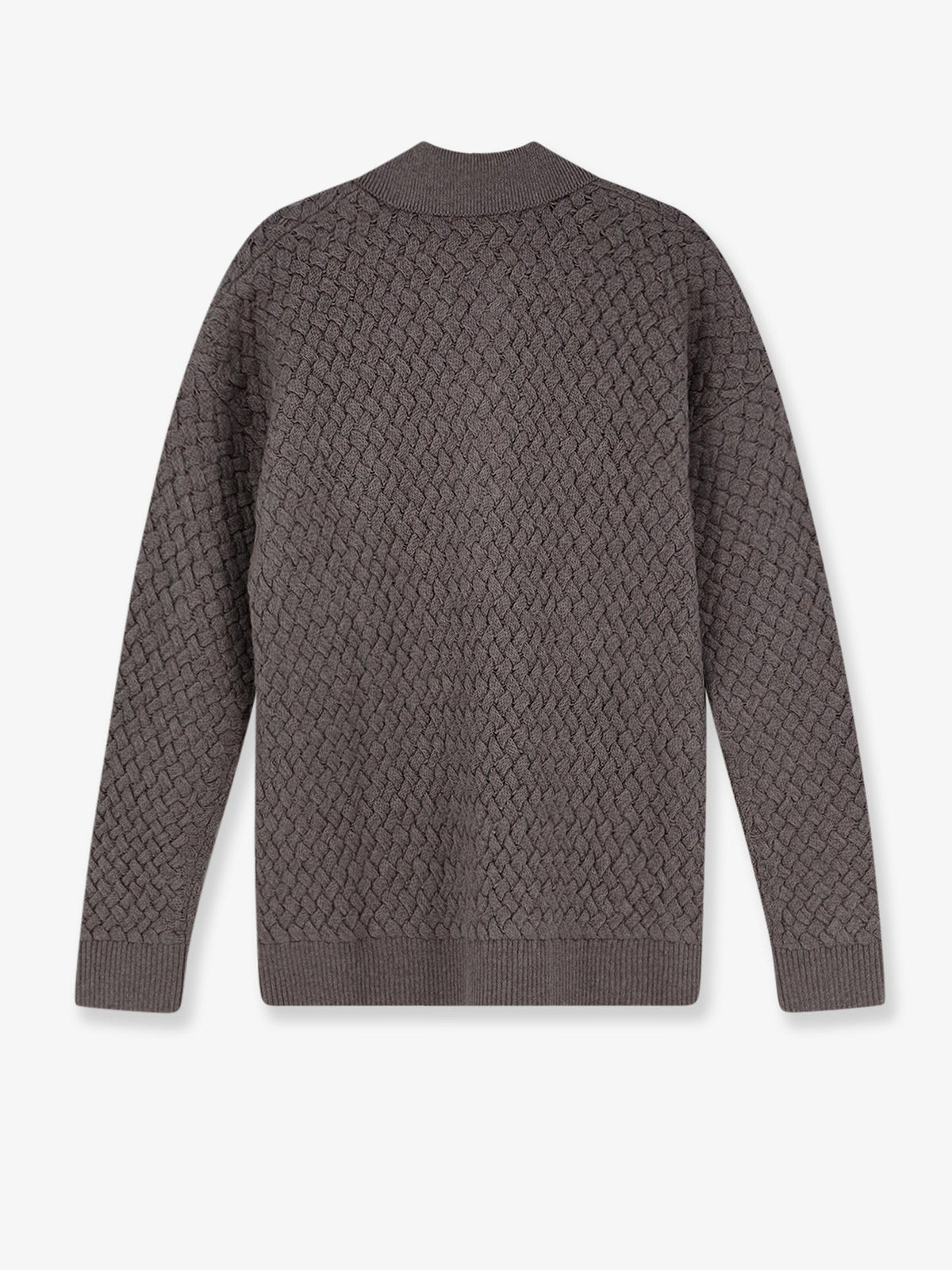 Bottega Veneta Wool sweater with Intrecciato motif - Riverbed Melange