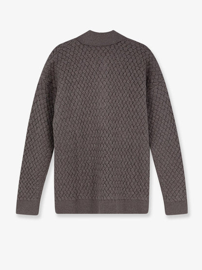 Bottega Veneta Wool sweater with Intrecciato motif - Riverbed Melange