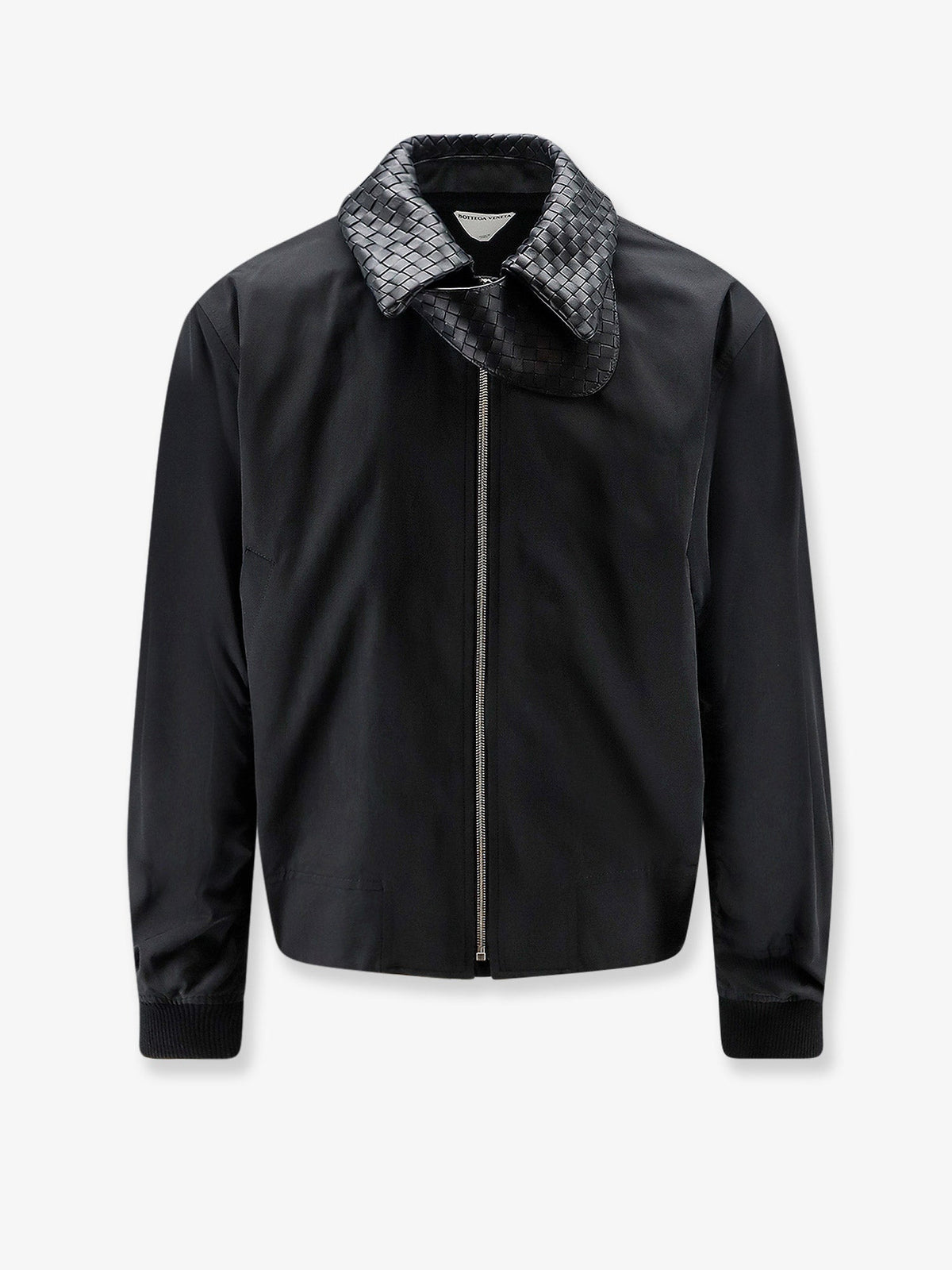 Bottega Veneta Nylon and cotton jacket with Intrecciato details - Double Black