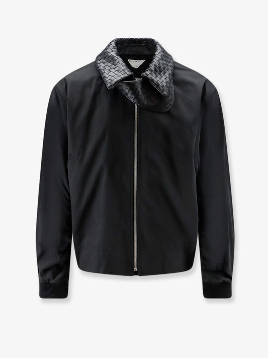 Bottega Veneta Nylon And Cotton Jacket With Intrecciato Details