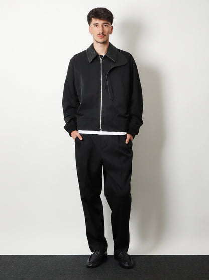 Bottega Veneta Nylon and cotton jacket with Intrecciato details - Double Black
