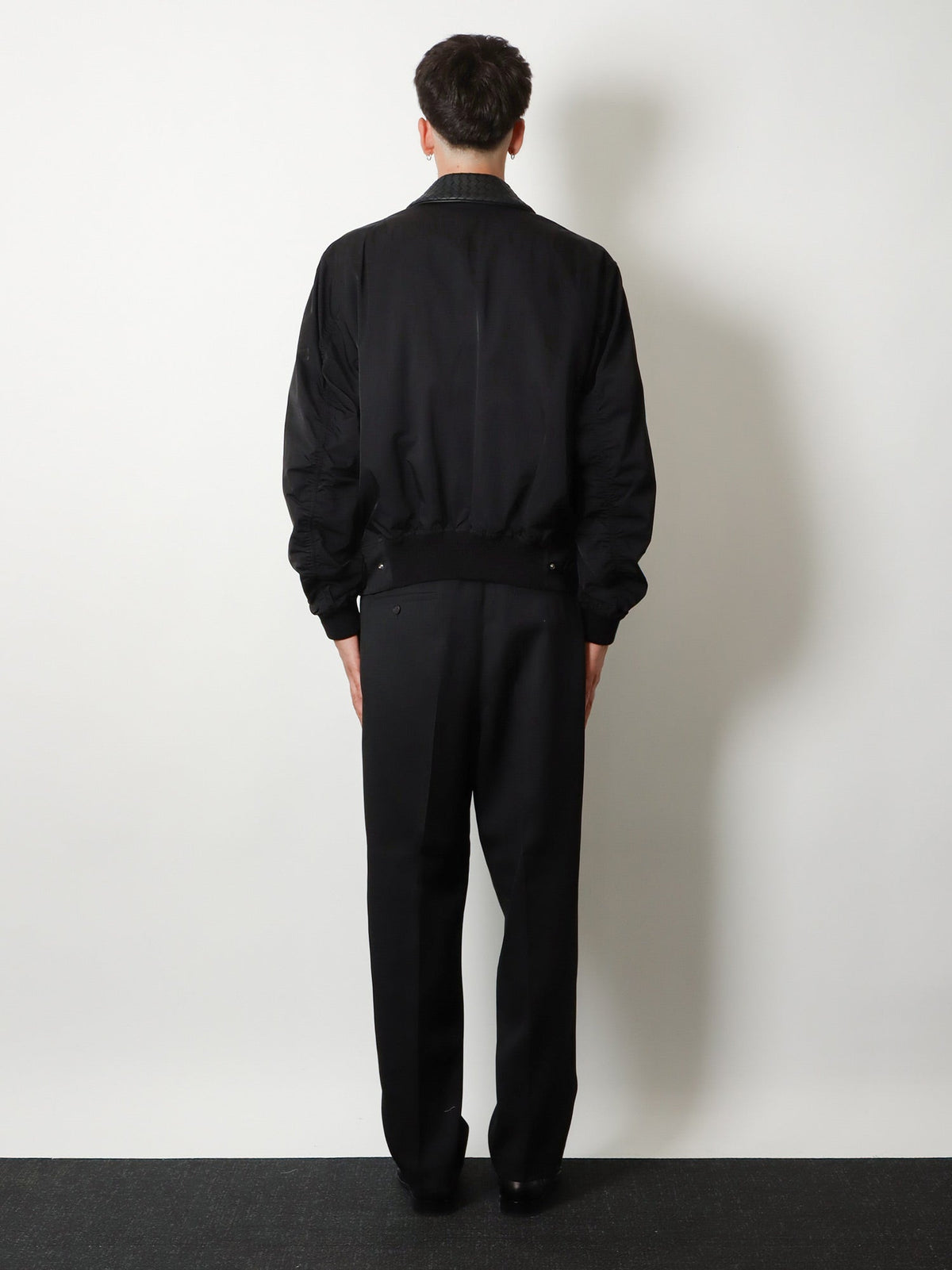 Bottega Veneta Nylon and cotton jacket with Intrecciato details - Double Black