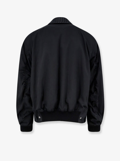 Bottega Veneta Nylon and cotton jacket with Intrecciato details - Double Black