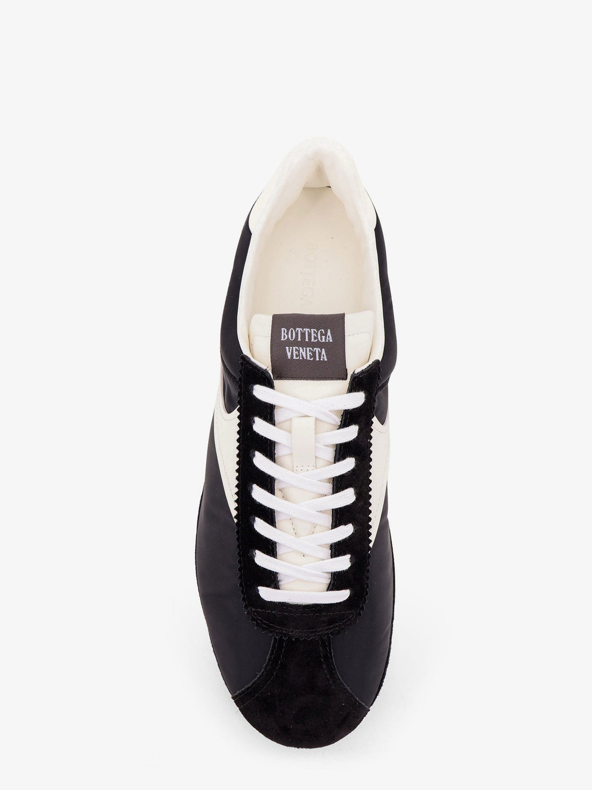 Bottega Veneta Shot leather and nylon sneakers - Blackalabaster