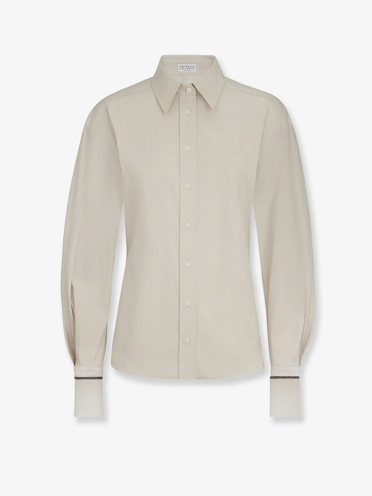 Brunello Cucinelli Cotton blend shirt with silk cuffs - Acquadiriso