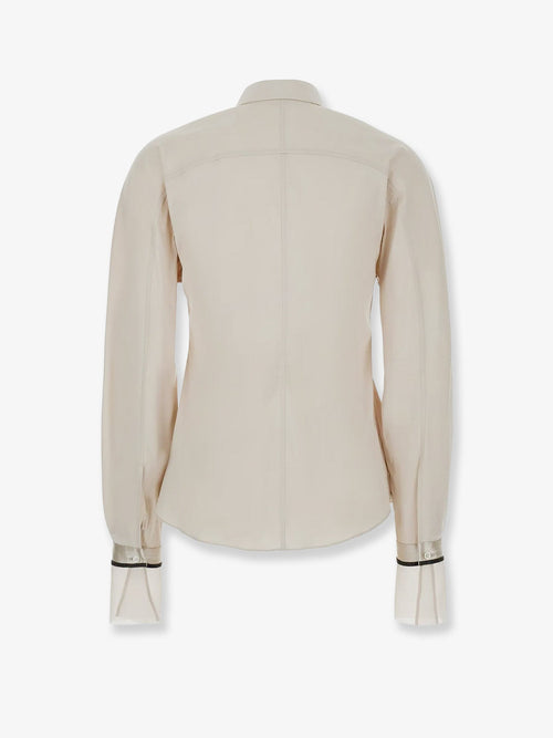 Brunello Cucinelli Cotton blend shirt with silk cuffs - Acquadiriso