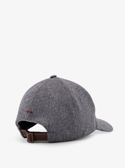 Brunello Cucinelli Virgin Wool Baseball Hat - Grigiomediobrown