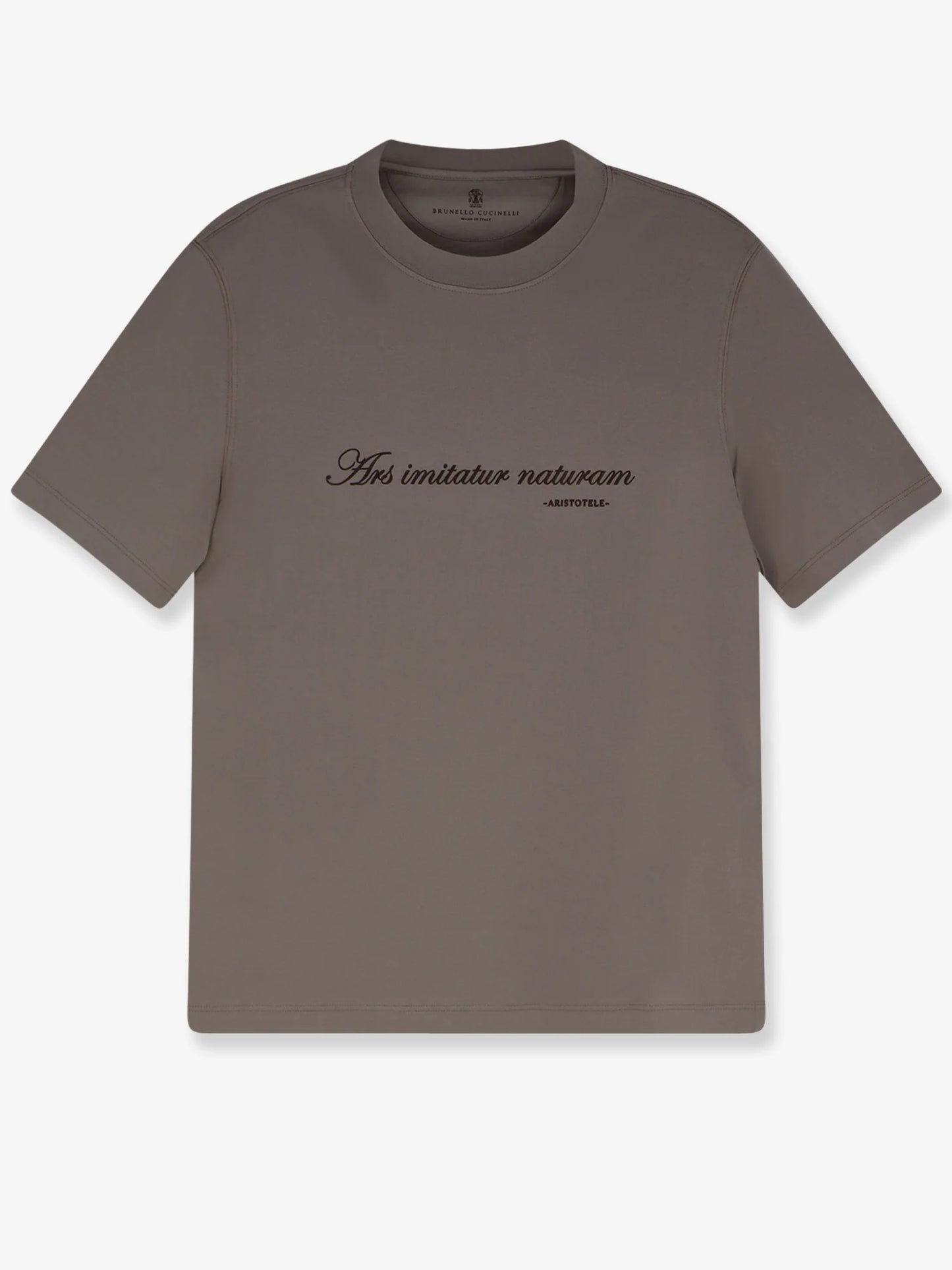 BRUNELLO CUCINELLI - Cotton T-shirt with front embroidery