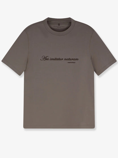 BRUNELLO CUCINELLI - Cotton T-shirt with front embroidery