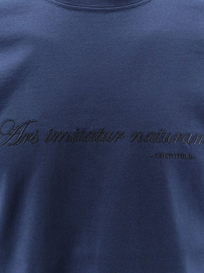 Brunello Cucinelli Cotton T-shirt with front embroidery - Cadetto