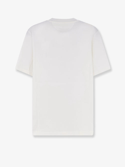 Brunello Cucinelli Cotton T-shirt with print on the front - Offwhite
