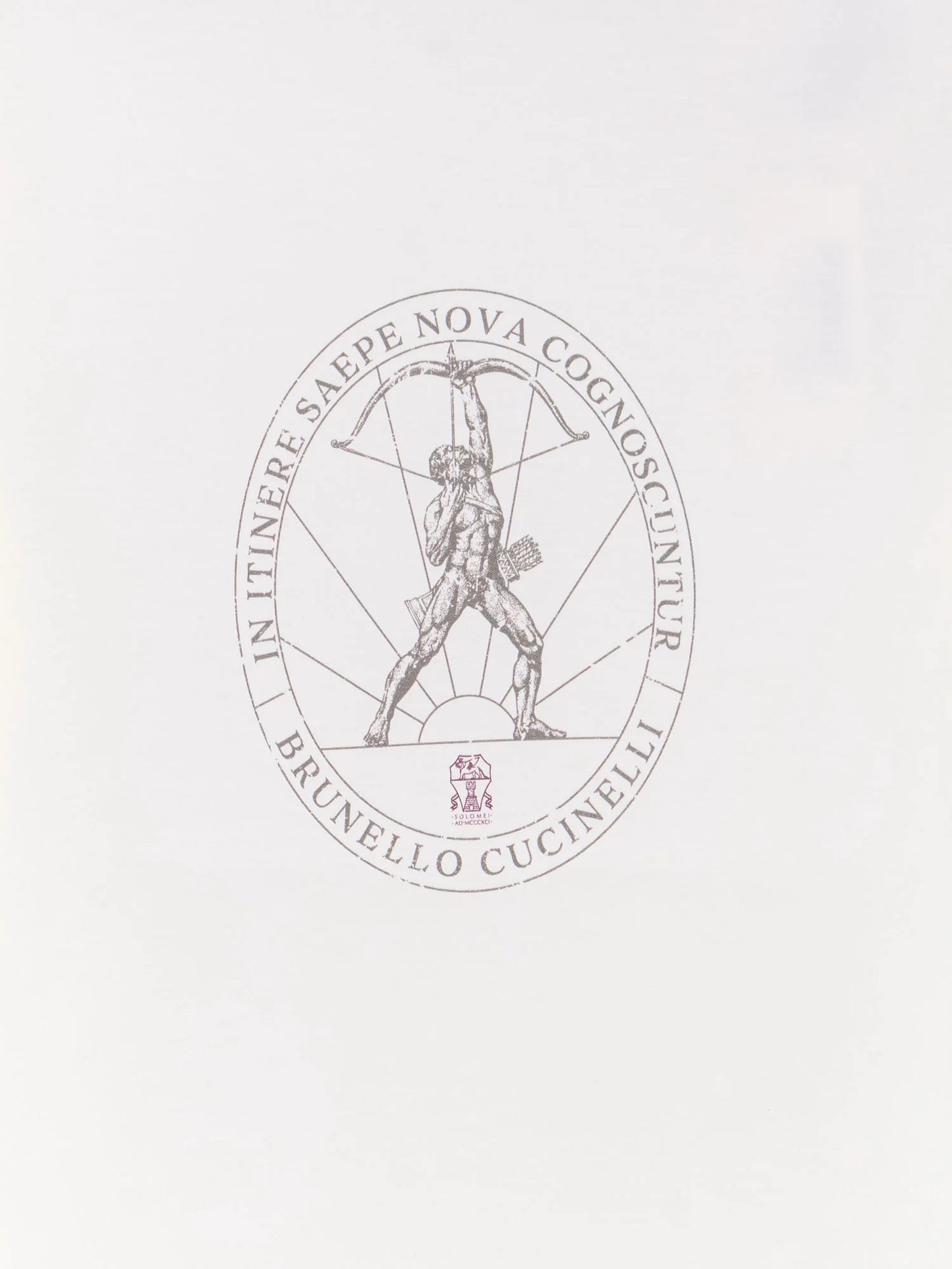 BRUNELLO CUCINELLI - Cotton T-shirt with print on the front