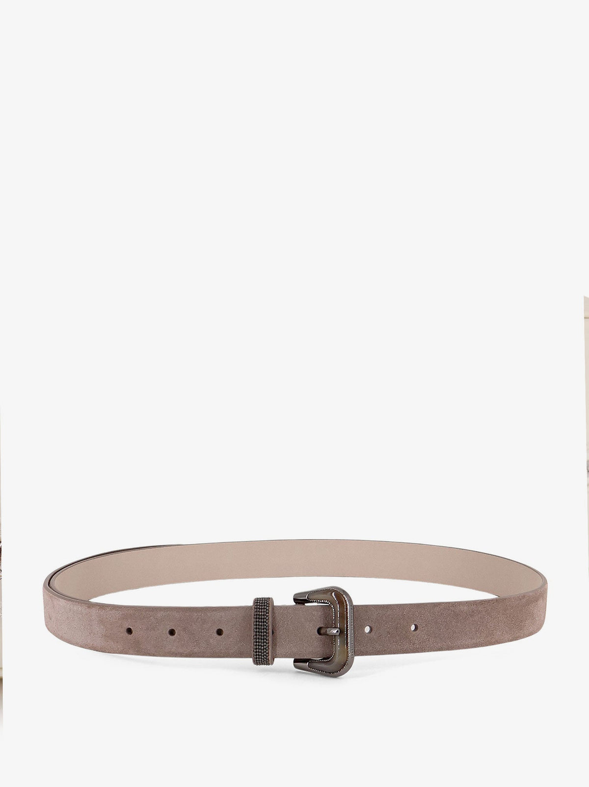 Brunello Cucinelli Suede belt with Monili loop - Shore
