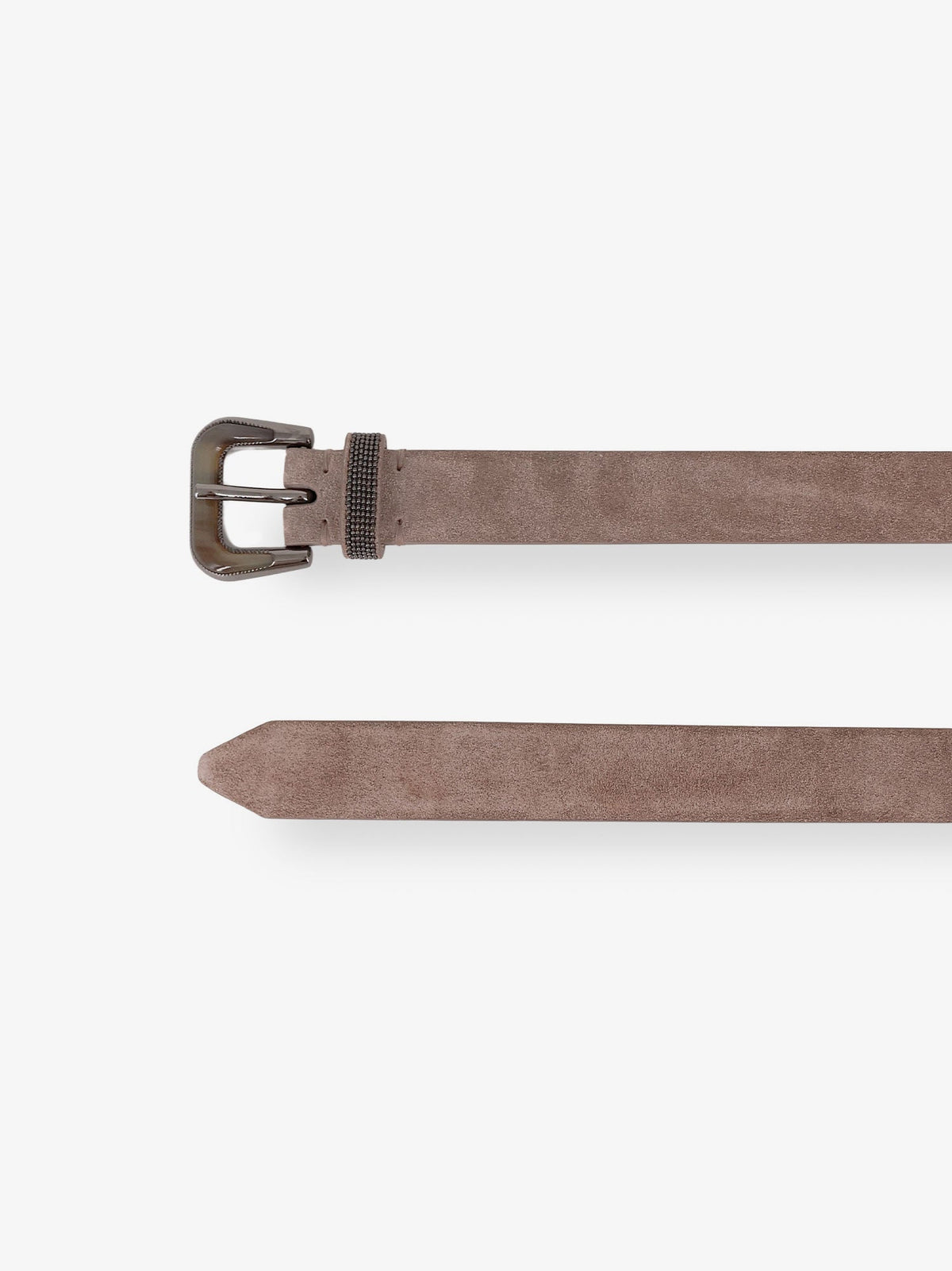 Brunello Cucinelli Suede belt with Monili loop - Shore
