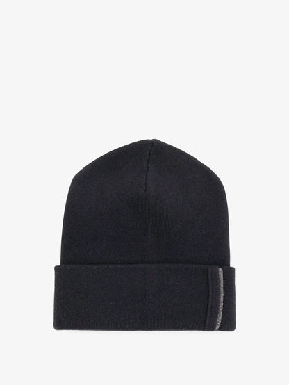 BRUNELLO CUCINELLI - Cashmere hat with Monili detail