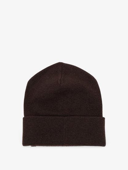 Brunello Cucinelli Cashmere hat with Monili detail - Caffè