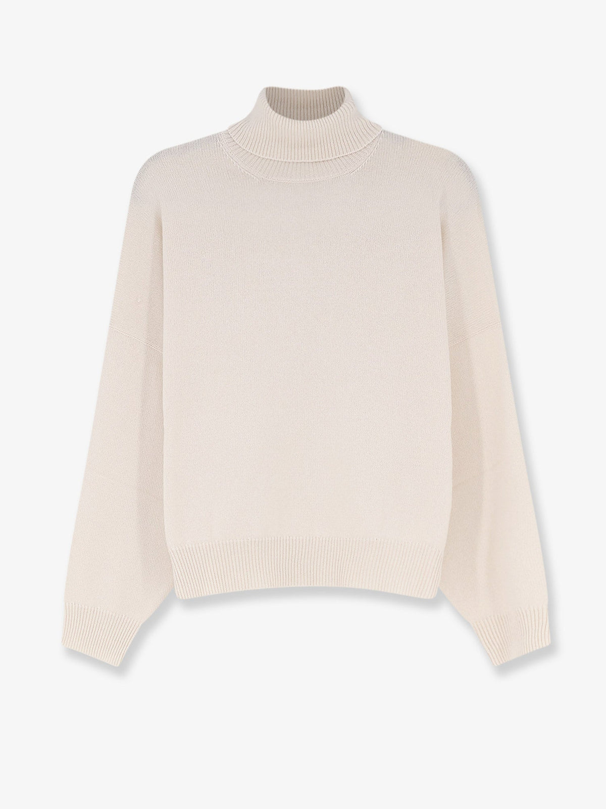 Brunello Cucinelli Cashmere turtleneck with Monili detail on the back - English White