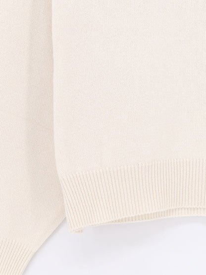 Brunello Cucinelli Cashmere turtleneck with Monili detail on the back - English White