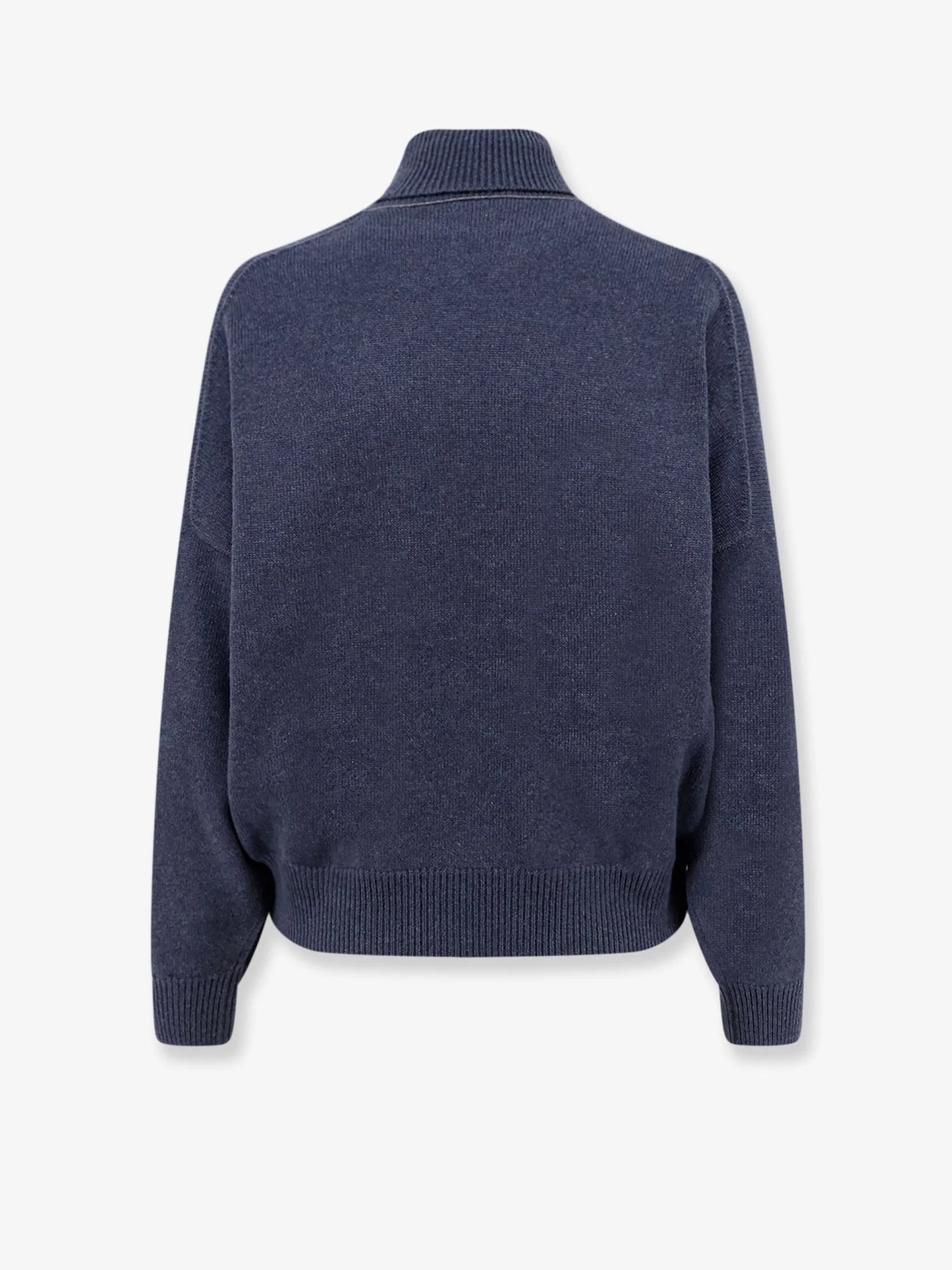 BRUNELLO CUCINELLI - Cashmere turtleneck with Monili detail on the back
