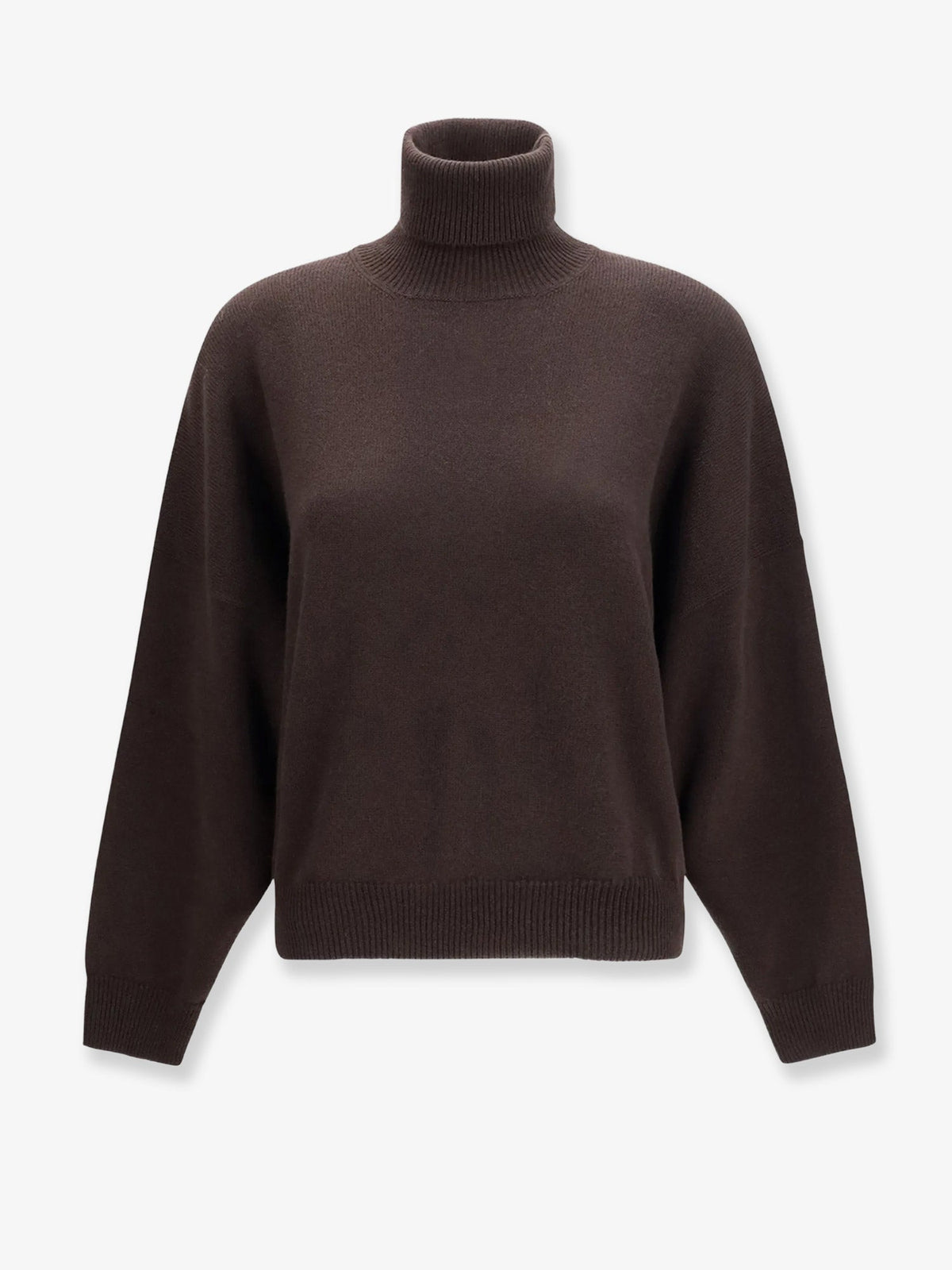 Brunello Cucinelli Cashmere turtleneck with Monili detail on the back - Caffè